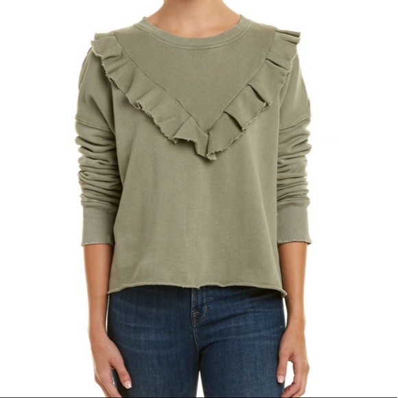 Free People Tops - NWT Free People Ooh La Ruffle Sweatshirt XS
